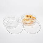 Transparent Food Grade Round Container PET Plastic Box With Clear Lid