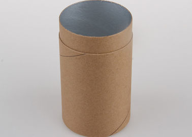 Brown High Grade Paper Cans Packaging Empty Kraft Paper Cylinder Containers For Craft