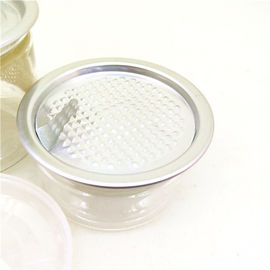 FDA Clear Plastic Cylinder , 50ml Dried Cannabis Cans Aluminum Peel Off Food Jar