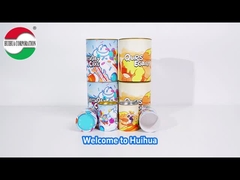 أنبوب من ورق الآيس كريم مع غطاء معدني محرك