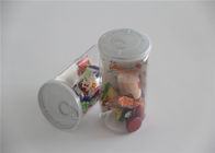 الغذاء الصف PET اسطوانة بلاستيكية واضحة 400ml علبة حلوى سهلة الفتح