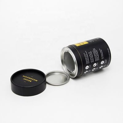 Custom Printed Round Paper Tube Packaging with Easy Open End and Metal Lid for Food Snacks Powder Nuts