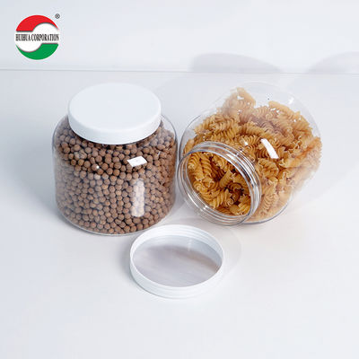 Food Grade High Clear Plastic Cylinder Can 100g 1100ml Plastic Jar For Nuts Storage Container Cookie Candy