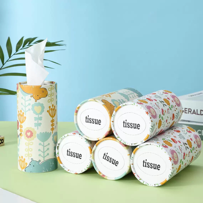 3ply Car Cylinder Tissue Paper Box Food Grade Bamboo