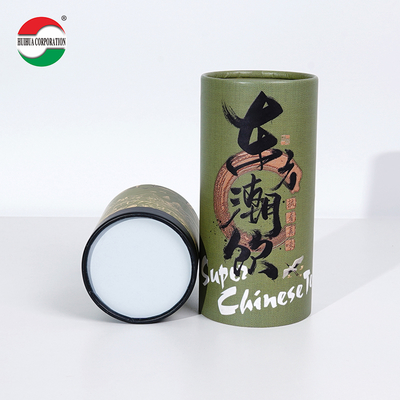 Food Grade Cylinder Cardboard Tea Paper Packaging Cans Round Paper Tube Canister For Tea Packaging