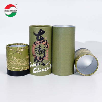 Food Grade Cylinder Cardboard Tea Paper Packaging Cans Round Paper Tube Canister For Tea Packaging