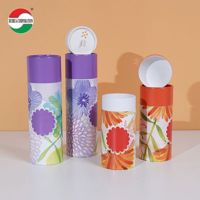 Good Quality HUIHUA Packing OEM Customized Paper Tube Paper Box with Switch Cover Shake Top for Powder Pepper