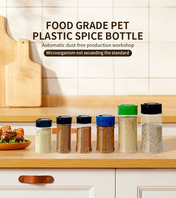 Food Grade PET Plastic Jar 5000pcs MOQ for Spice Seasoning