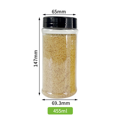 Good Quality Transparent Clear PET Plastic Can PET Jar with Butterfly Opening Lids for Spice Seasoning Salt Monosodium Glutamate