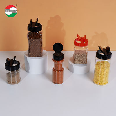 High Quality Good Transparent PET Can Plastic Jar with Butterfly Lids Screw Top Cap for Spice Seasoning Food Plastic Container Storage