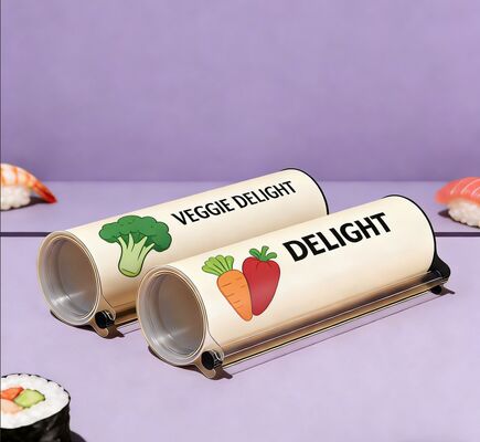 Custom Push Pop Sushi Paper Tube Packaging Sushi Push Pop Container Cylinder Push Up Paper Tube Packaging