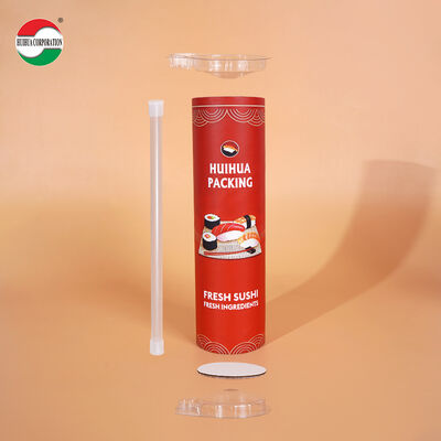 Custom Push pop Sushi Packaging Sushi Push Pop Container Cylinder Push up Cylinder Paper Tube Packaging for Food Cake