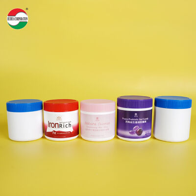 Customized White Food Grade HDPE Plastic Jar With Screw Cap for Protein Powder Supplement