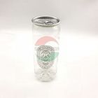 500ml Transparent Beverage Cans , Food Grade PET Plastic Soda Can Covers