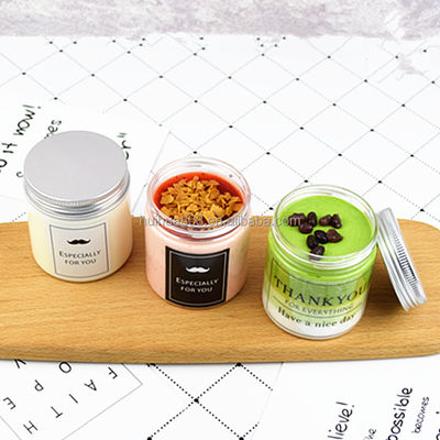 450 مل الغذاء الصف واضح جولة البلاستيك الحيوانات الأليفة جرة الآيس كريم مع أغطية المسمار العلوي