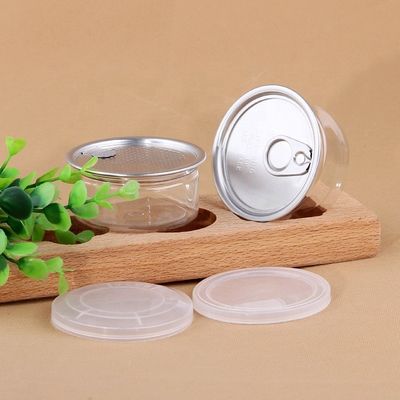 HUIHUA Manufacturer Custom POP Can For Food Packing. 300ml 350ml 400ml 450ml 500ml 550ml PET Tuna Can Plastic Jar With Easy Open Aluminum Lid