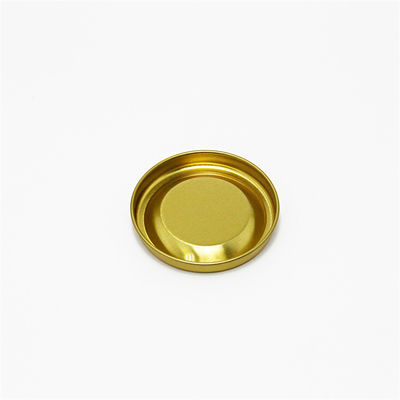High Quality Different Sizes Round Cardboard Tube End Tinplate Plug Gold Metal Lid For Paper Tube