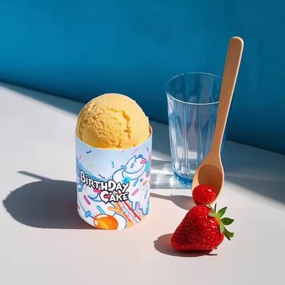 Custom Luxury Round Waterproof Ice Cream 109ml Paper Tube Packaging With Airtight Metal Tin Lid