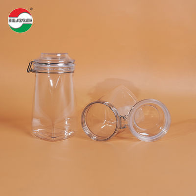 1080ML إعادة تدوير المستخدمة الشفافة التخزين الزجاجات البلاستيكية الشفافة علب بي تي مغلقة وعاء مع غطاء مسدس للغذاء الحيوانات الأليفة القهوة