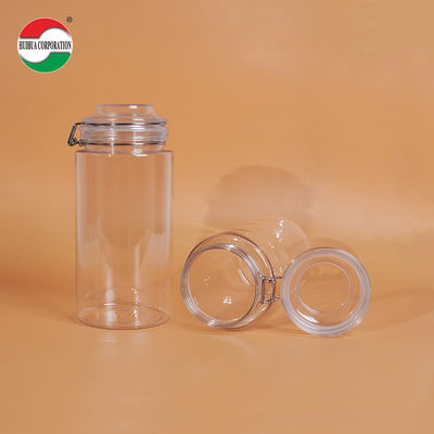 1660ML زجاجات بي تي شفافة زجاجات بلاستيكية للأغذية زجاجات بلاستيكية شفافة أسطوانة مغلقة للتعبئة المستدامة وصديقة للبيئة