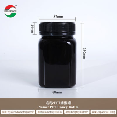 Custom Clear PET Bottle with Screw Lid for Food Grade Packaging