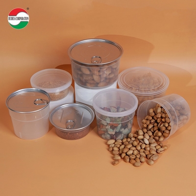High-temperature Sterilization Heat Resistance and Freezen Container PP Material Plastic Can PP Bowl with Aluminum Easy Open Lids PE Cap for Pepperpaste