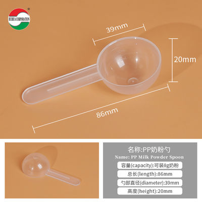 Food Grade Clear/White Pp Measuring Scoops PP Plastic Measuring Spoons For Coffee Tea Milk Powder