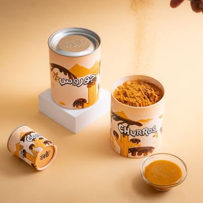 Top Metal Move Lid Can Embossed Logo Paper Cans Packaging for Recyclable Ice Cream Eco-friendly
