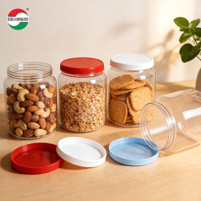 2000ml 2200ml 2625ml وعاء حلوى الفم العريض عبوة تخزين بلاستيكية من نوع بي تي