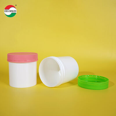Custom Wide Mouth Jar White HDPE Plastic Protein Powder Jars for Sports Food Grade Nutrition Screw Top Packaging Container