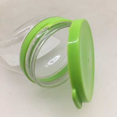 Guangzhou Factory 100ml 200ml 300ml 400ml 500ml 600ml 700ml 800ml 900ml 1000ml Empty Food Grade Clear Cooking Candy Cans PET Plastic Jars With Lids