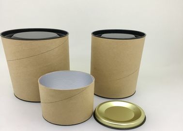 التعبئة والتغليف ورقة أنبوب مكافحة الصدأ مع غطاء معدني / حاويات الشاي ورقة اسطوانة
