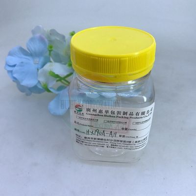 واسع الفم كوكي الغذاء تكويم 225 مل مربع الجرار قبضة بلاستيكية واضحة