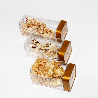 Food Grade PET Plastic Transparent Spiral Can and Screw Top Lid for Candy Cookie Snacks Dried Fruits