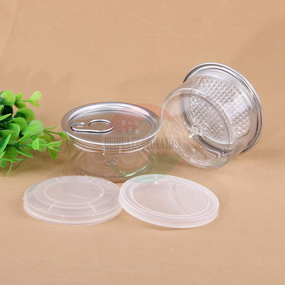 55 مل من الأعشاب الضارة للأطفال برطمانات الحيوانات الأليفة الشفافة مع غطاء سهل الفتح