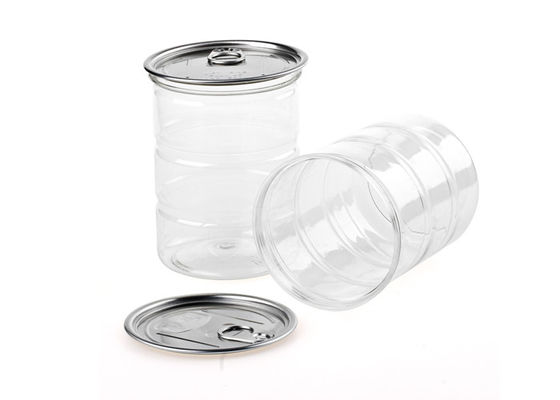 حماية الحرارة من البلاستيك واضحة اسطوانة PET سهل فتح غطاء معلبات حزمة