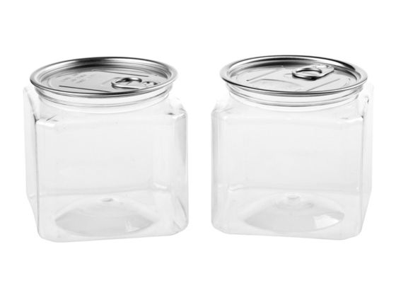 الغذاء الصف PET البلاستيكية البلاستيك واضحة اسطوانة، والألمنيوم من السهل فتح نهاية الأنبوبة